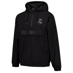 Homme MBA Solutions Vestes^Anorak Léger à Capuche Outerwear Real Madrid Noir hommes