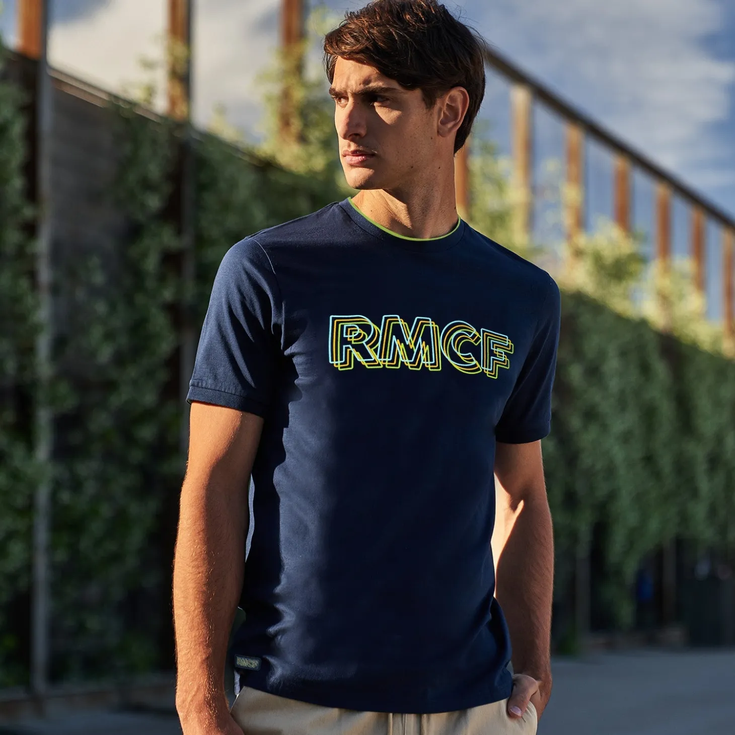 Homme Foundry T-Shirts^Bernabéu Neon Lights T-Shirt Homme brodé RMCF Bleu