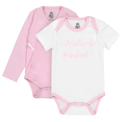 Enfant OSDM Vêtements Pour Bébés^Ensemble 2 Bodies Real Madrid Rose/Blanc bébés