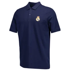 Homme OSDM Polos^Polo bleu pour hommes ECO Essentials Real Madrid Shield Colour