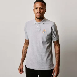 Homme T&F Polos^Polo Essentials Color Écusson Gris Clair Hommes