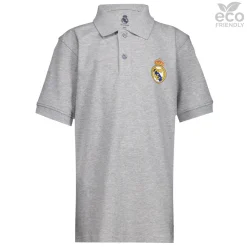 Enfant OSDM Polos|Rentrée Scolaire^Polo pour enfants ECO Essentials Real Madrid Armoiries Couleur grise