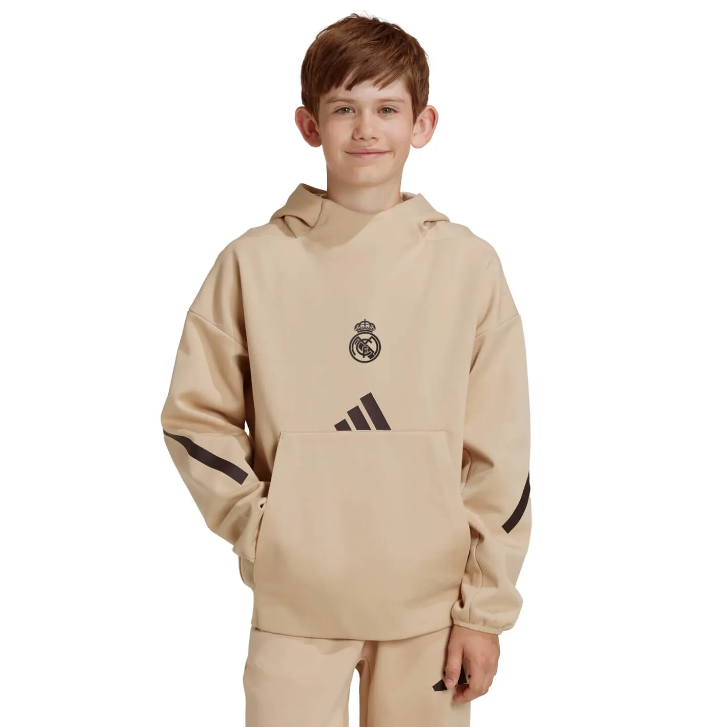 Enfant Adidas España, S.A.U Sweats|Sweats^Sweat à Capuche Badge Up adidas Crème/Noir enfants