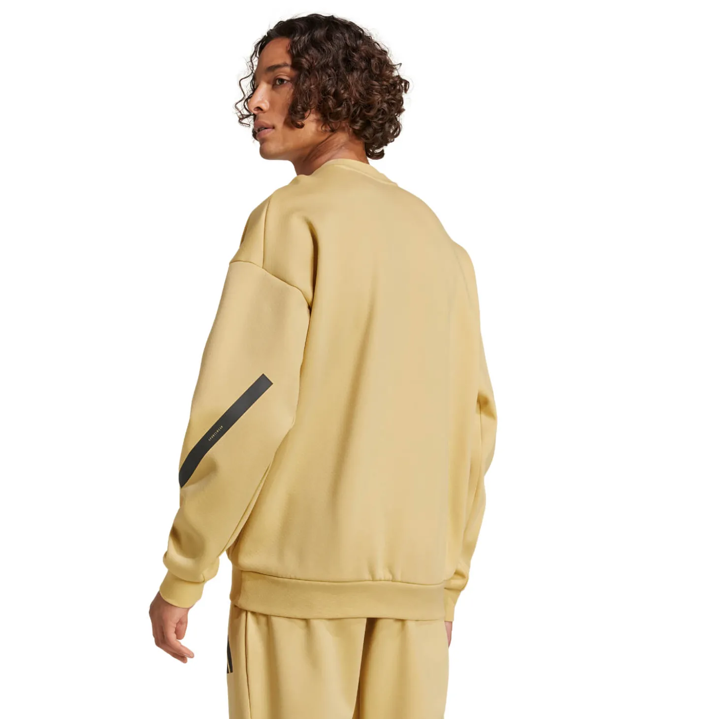 Homme Adidas España, S.A.U Sweats|Sweats^Sweat Col Rond Badge Up adidas Avoine hommes