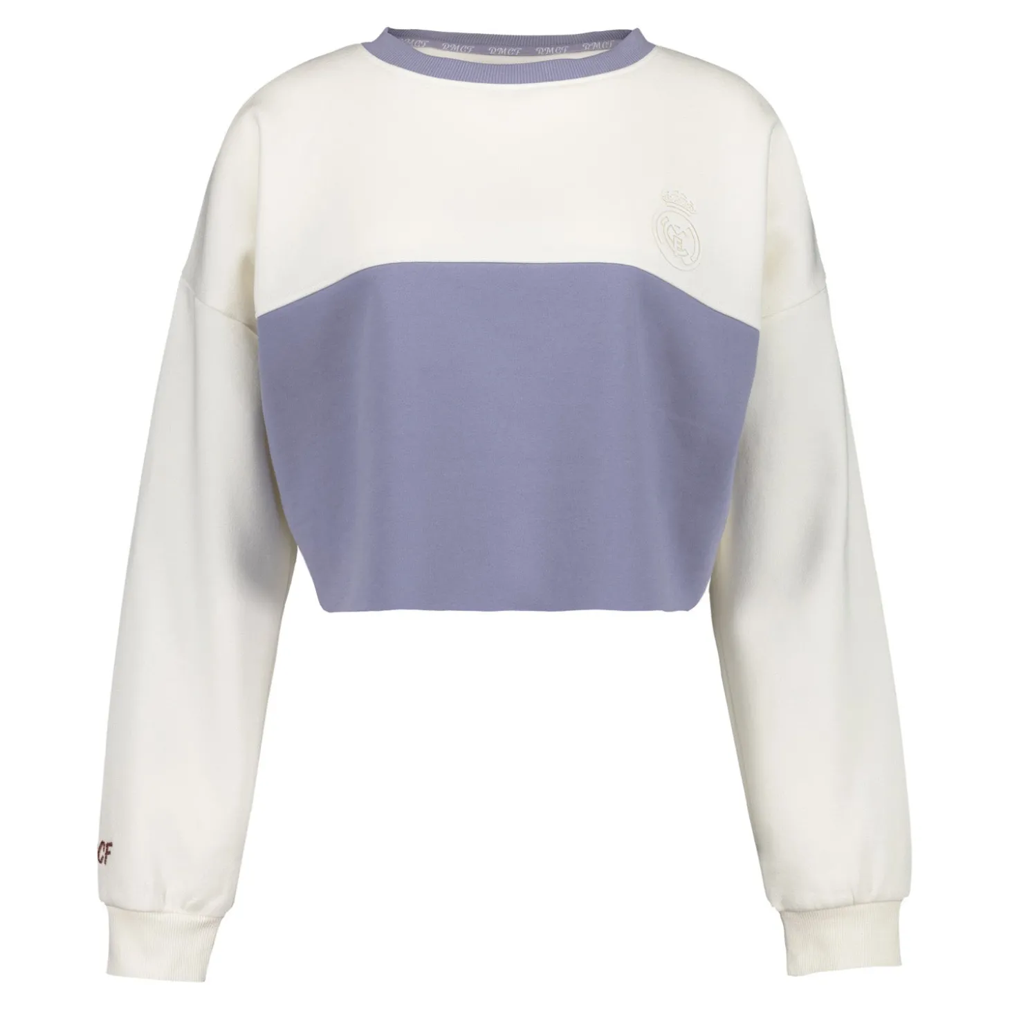 Femme Foundry Sweats^Sweat Crop Ladies Vintage Real Madrid Blanc Crème femmes