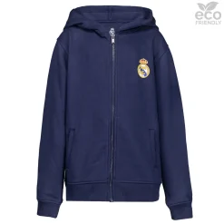 Enfant OSDM Sweats^Sweatshirt Hoodie Zipper Kids ECO Essentials Real Madrid Shield Blue