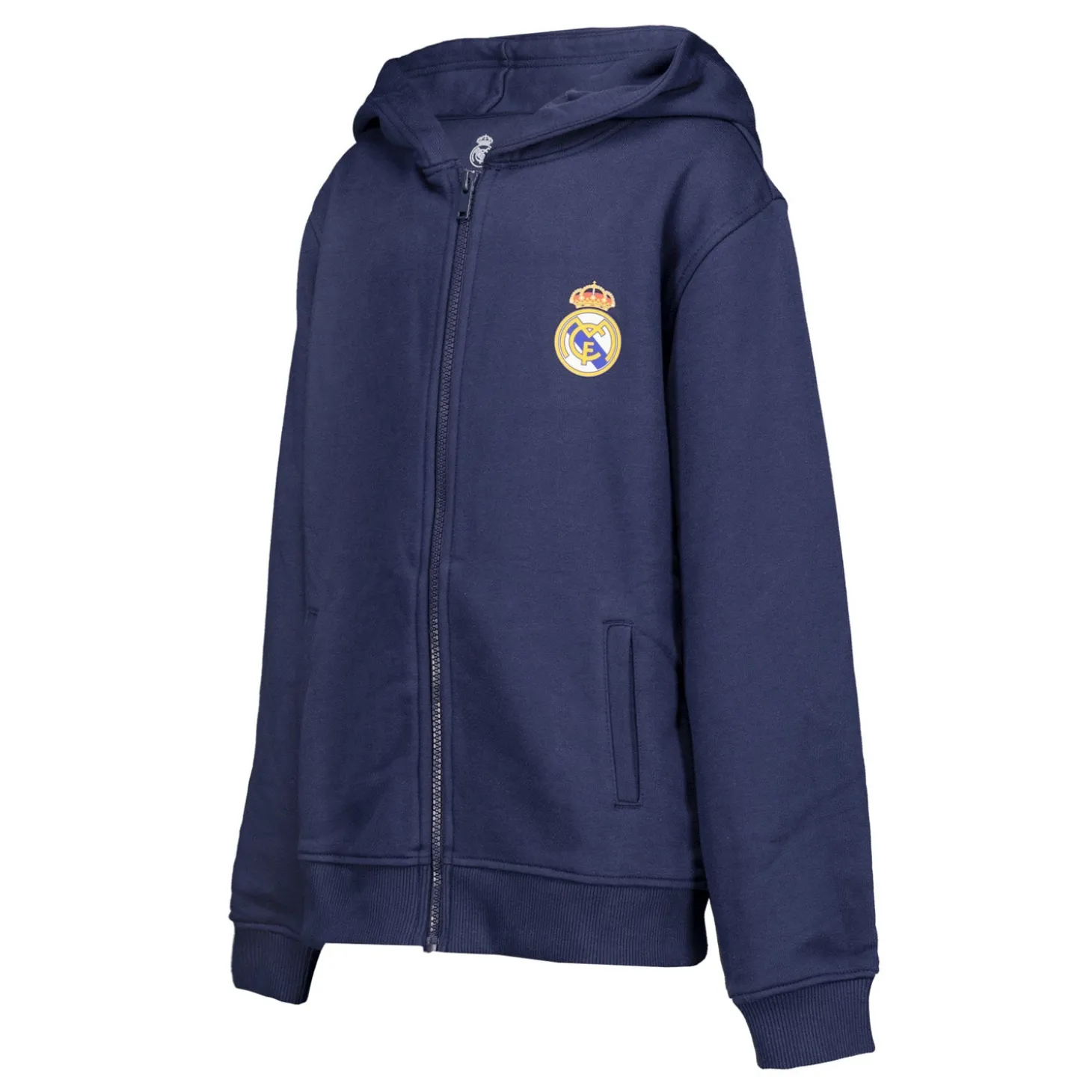 Enfant OSDM Sweats^Sweatshirt Hoodie Zipper Kids ECO Essentials Real Madrid Shield Blue
