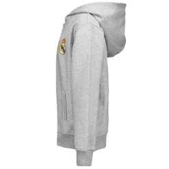 Enfant OSDM Sweats^Sweatshirt Hoodie Zipper Kids ECO Essentials Real Madrid Grey Shield
