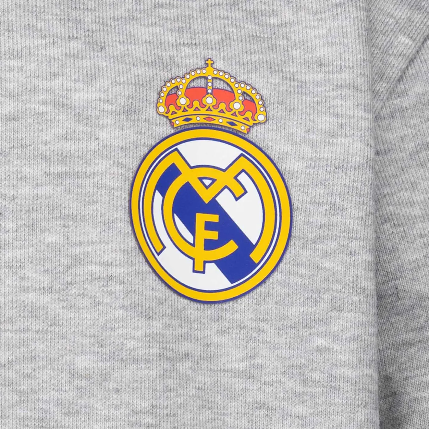 Enfant OSDM Sweats^Sweatshirt Hoodie Zipper Kids ECO Essentials Real Madrid Grey Shield