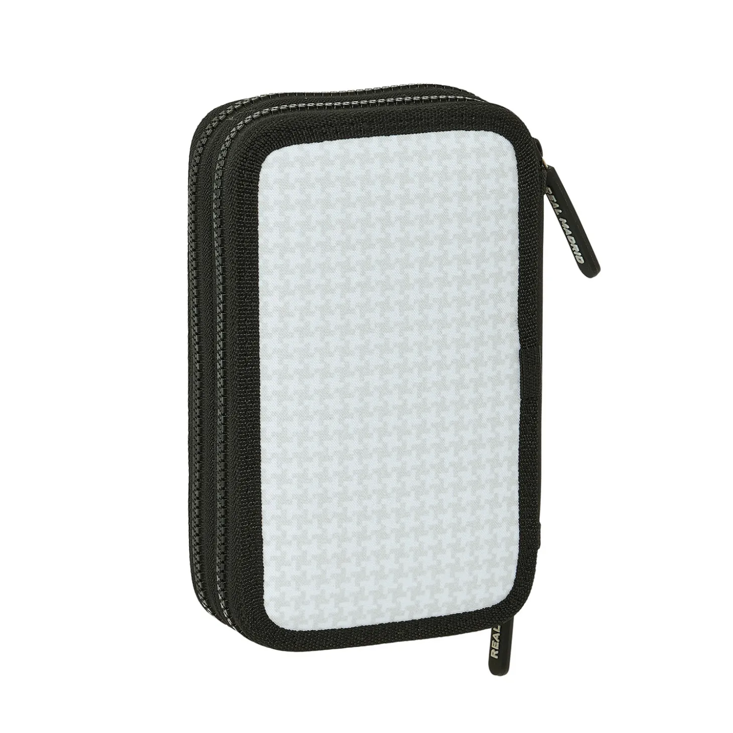 SAFTA S.A. Rentrée Scolaire|Papeterie^Trousse à Crayons Double avec Matériel Scolaire Real Madrid Blanc/Noir